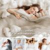 imageBedsure 100 Cotton Blanket Queen Size for Summer Ultra Soft Waffle Weave Queen Blanket for Bed Lightweight Thin Woven Breathable Bedding Gifts for Women Men Kids Dark Green 90quot x 90quotLinen Beige