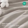 imageBedsure 100 Washed Cotton Duvet Cover Queen Size  Khaki Minimalist Cotton Duvet Cover Linen Like for All Seasons  GentleSoft Plain Simple Bedding Khaki Queen 90quotx90quot18  Stonewashed Stone No Comforter