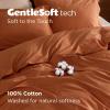 imageBedsure 100 Washed Cotton Duvet Cover Queen Size  Khaki Minimalist Cotton Duvet Cover Linen Like for All Seasons  GentleSoft Plain Simple Bedding Khaki Queen 90quotx90quot06  Burnt Orange No Comforter
