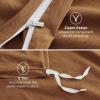 imageBedsure 100 Washed Cotton Duvet Cover Queen Size  Khaki Minimalist Cotton Duvet Cover Linen Like for All Seasons  GentleSoft Plain Simple Bedding Khaki Queen 90quotx90quot06  Argan Oil No Comforter