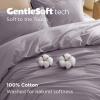 imageBedsure 100 Washed Cotton Duvet Cover Queen Size  Khaki Minimalist Cotton Duvet Cover Linen Like for All Seasons  GentleSoft Plain Simple Bedding Khaki Queen 90quotx90quot22  Lavender No Comforter