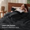 imageBedsure 100 Washed Cotton Duvet Cover Queen Size  Khaki Minimalist Cotton Duvet Cover Linen Like for All Seasons  GentleSoft Plain Simple Bedding Khaki Queen 90quotx90quot21  Black No Comforter