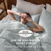 imageBedsure 100 Washed Cotton Duvet Cover Queen Size  Khaki Minimalist Cotton Duvet Cover Linen Like for All Seasons  GentleSoft Plain Simple Bedding Khaki Queen 90quotx90quot16  Mist Blue No Comforter