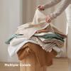 imageBedsure 100 Washed Cotton Duvet Cover Queen Size  Khaki Minimalist Cotton Duvet Cover Linen Like for All Seasons  GentleSoft Plain Simple Bedding Khaki Queen 90quotx90quot02  Greige No Comforter