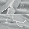 imageBedsure 100 Washed Cotton Duvet Cover Queen Size  Khaki Minimalist Cotton Duvet Cover Linen Like for All Seasons  GentleSoft Plain Simple Bedding Khaki Queen 90quotx90quot16  Mist Blue No Comforter