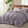 imageBedsure 100 Washed Cotton Duvet Cover Queen Size  Khaki Minimalist Cotton Duvet Cover Linen Like for All Seasons  GentleSoft Plain Simple Bedding Khaki Queen 90quotx90quot22  Lavender No Comforter