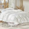 imageBedsure 100 Washed Cotton Duvet Cover Queen Size  Khaki Minimalist Cotton Duvet Cover Linen Like for All Seasons  GentleSoft Plain Simple Bedding Khaki Queen 90quotx90quot08  Stonewashed White No Comforter