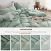 imageBedsure 100 Washed Cotton Duvet Cover Queen Size  Khaki Minimalist Cotton Duvet Cover Linen Like for All Seasons  GentleSoft Plain Simple Bedding Khaki Queen 90quotx90quot11  Sage Green No Comforter