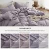 imageBedsure 100 Washed Cotton Duvet Cover Queen Size  Khaki Minimalist Cotton Duvet Cover Linen Like for All Seasons  GentleSoft Plain Simple Bedding Khaki Queen 90quotx90quot22  Lavender No Comforter