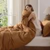 imageBedsure 100 Washed Cotton Duvet Cover Queen Size  Khaki Minimalist Cotton Duvet Cover Linen Like for All Seasons  GentleSoft Plain Simple Bedding Khaki Queen 90quotx90quot06  Argan Oil No Comforter
