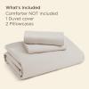 imageBedsure 100 Washed Cotton Duvet Cover Queen Size  Khaki Minimalist Cotton Duvet Cover Linen Like for All Seasons  GentleSoft Plain Simple Bedding Khaki Queen 90quotx90quot07  Stonewashed Oatmeal No Comforter