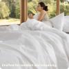 imageBedsure 100 Washed Cotton Duvet Cover Queen Size  Khaki Minimalist Cotton Duvet Cover Linen Like for All Seasons  GentleSoft Plain Simple Bedding Khaki Queen 90quotx90quot35  Slub Bright White No Comforter