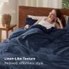 imageBedsure 100 Washed Cotton Duvet Cover Queen Size  Khaki Minimalist Cotton Duvet Cover Linen Like for All Seasons  GentleSoft Plain Simple Bedding Khaki Queen 90quotx90quot17  Navy No Comforter