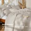 imageBedsure 100 Washed Cotton Duvet Cover Queen Size  Khaki Minimalist Cotton Duvet Cover Linen Like for All Seasons  GentleSoft Plain Simple Bedding Khaki Queen 90quotx90quot07  Stonewashed Oatmeal No Comforter