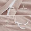 imageBedsure 100 Washed Cotton Duvet Cover Queen Size  Khaki Minimalist Cotton Duvet Cover Linen Like for All Seasons  GentleSoft Plain Simple Bedding Khaki Queen 90quotx90quot10  Petal Pink No Comforter
