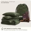 imageBedsure 100 Washed Cotton Duvet Cover Queen Size  Khaki Minimalist Cotton Duvet Cover Linen Like for All Seasons  GentleSoft Plain Simple Bedding Khaki Queen 90quotx90quot37  Slub Olive Green No Comforter