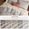 imageBedsure 100 Washed Cotton Duvet Cover Queen Size  Khaki Minimalist Cotton Duvet Cover Linen Like for All Seasons  GentleSoft Plain Simple Bedding Khaki Queen 90quotx90quot18  Stonewashed Stone No Comforter