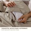 imageBedsure 100 Washed Cotton Duvet Cover Queen Size  Khaki Minimalist Cotton Duvet Cover Linen Like for All Seasons  GentleSoft Plain Simple Bedding Khaki Queen 90quotx90quot31  Slub Tannish Linen Grey No Comforter