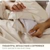imageBedsure 100 Washed Cotton Duvet Cover Queen Size  Khaki Minimalist Cotton Duvet Cover Linen Like for All Seasons  GentleSoft Plain Simple Bedding Khaki Queen 90quotx90quot33  Slub Ivory No Comforter