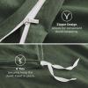 imageBedsure 100 Washed Cotton Duvet Cover Queen Size  Khaki Minimalist Cotton Duvet Cover Linen Like for All Seasons  GentleSoft Plain Simple Bedding Khaki Queen 90quotx90quot14  Olive Green No Comforter