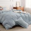 imageBedsure 100 Washed Cotton Duvet Cover Queen Size  Khaki Minimalist Cotton Duvet Cover Linen Like for All Seasons  GentleSoft Plain Simple Bedding Khaki Queen 90quotx90quot16  Stonewashed Cornflower Blue No Comforter