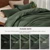 imageBedsure 100 Washed Cotton Duvet Cover Queen Size  Khaki Minimalist Cotton Duvet Cover Linen Like for All Seasons  GentleSoft Plain Simple Bedding Khaki Queen 90quotx90quot14  Olive Green No Comforter