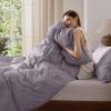 imageBedsure 100 Washed Cotton Duvet Cover Queen Size  Khaki Minimalist Cotton Duvet Cover Linen Like for All Seasons  GentleSoft Plain Simple Bedding Khaki Queen 90quotx90quot22  Lavender No Comforter