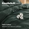 imageBedsure 100 Washed Cotton Duvet Cover Queen Size  Khaki Minimalist Cotton Duvet Cover Linen Like for All Seasons  GentleSoft Plain Simple Bedding Khaki Queen 90quotx90quot15  Forest Green No Comforter