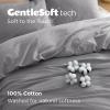 imageBedsure 100 Washed Cotton Duvet Cover Queen Size  Khaki Minimalist Cotton Duvet Cover Linen Like for All Seasons  GentleSoft Plain Simple Bedding Khaki Queen 90quotx90quot19  Gray No Comforter