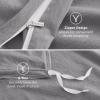 imageBedsure 100 Washed Cotton Duvet Cover Queen Size  Khaki Minimalist Cotton Duvet Cover Linen Like for All Seasons  GentleSoft Plain Simple Bedding Khaki Queen 90quotx90quot19  Gray No Comforter