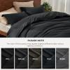 imageBedsure 100 Washed Cotton Duvet Cover Queen Size  Khaki Minimalist Cotton Duvet Cover Linen Like for All Seasons  GentleSoft Plain Simple Bedding Khaki Queen 90quotx90quot21  Black No Comforter