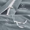 imageBedsure 100 Washed Cotton Duvet Cover Queen Size  Khaki Minimalist Cotton Duvet Cover Linen Like for All Seasons  GentleSoft Plain Simple Bedding Khaki Queen 90quotx90quot17  Dusty Blue No Comforter