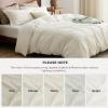imageBedsure 100 Washed Cotton Duvet Cover Queen Size  Khaki Minimalist Cotton Duvet Cover Linen Like for All Seasons  GentleSoft Plain Simple Bedding Khaki Queen 90quotx90quot03  Wax Paper No Comforter