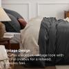imageBedsure 100 Washed Cotton Duvet Cover Queen Size  Khaki Minimalist Cotton Duvet Cover Linen Like for All Seasons  GentleSoft Plain Simple Bedding Khaki Queen 90quotx90quot20  Stonewashed Charcoal No Comforter