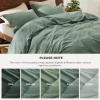 imageBedsure 100 Washed Cotton Duvet Cover Queen Size  Khaki Minimalist Cotton Duvet Cover Linen Like for All Seasons  GentleSoft Plain Simple Bedding Khaki Queen 90quotx90quot12  Green No Comforter