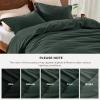 imageBedsure 100 Washed Cotton Duvet Cover Queen Size  Khaki Minimalist Cotton Duvet Cover Linen Like for All Seasons  GentleSoft Plain Simple Bedding Khaki Queen 90quotx90quot15  Forest Green No Comforter
