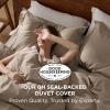 imageBedsure 100 Washed Cotton Duvet Cover Queen Size  Khaki Minimalist Cotton Duvet Cover Linen Like for All Seasons  GentleSoft Plain Simple Bedding Khaki Queen 90quotx90quot05  Muted Brown No Comforter