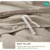 imageBedsure 100 Washed Cotton Duvet Cover Queen Size  Khaki Minimalist Cotton Duvet Cover Linen Like for All Seasons  GentleSoft Plain Simple Bedding Khaki Queen 90quotx90quot31  Slub Tannish Linen Grey No Comforter