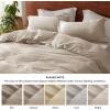 imageBedsure 100 Washed Cotton Duvet Cover Queen Size  Khaki Minimalist Cotton Duvet Cover Linen Like for All Seasons  GentleSoft Plain Simple Bedding Khaki Queen 90quotx90quot02  Greige No Comforter