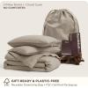 imageBedsure 100 Washed Cotton Duvet Cover Queen Size  Khaki Minimalist Cotton Duvet Cover Linen Like for All Seasons  GentleSoft Plain Simple Bedding Khaki Queen 90quotx90quot31  Slub Tannish Linen Grey No Comforter