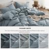 imageBedsure 100 Washed Cotton Duvet Cover Queen Size  Khaki Minimalist Cotton Duvet Cover Linen Like for All Seasons  GentleSoft Plain Simple Bedding Khaki Queen 90quotx90quot17  Dusty Blue No Comforter
