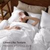 imageBedsure 100 Washed Cotton Duvet Cover Queen Size  Khaki Minimalist Cotton Duvet Cover Linen Like for All Seasons  GentleSoft Plain Simple Bedding Khaki Queen 90quotx90quot05  Bright White No Comforter
