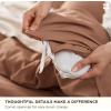 imageBedsure 100 Washed Cotton Duvet Cover Queen Size  Khaki Minimalist Cotton Duvet Cover Linen Like for All Seasons  GentleSoft Plain Simple Bedding Khaki Queen 90quotx90quot36  Slub Mocha Mousse No Comforter