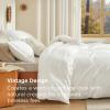 imageBedsure 100 Washed Cotton Duvet Cover Queen Size  Khaki Minimalist Cotton Duvet Cover Linen Like for All Seasons  GentleSoft Plain Simple Bedding Khaki Queen 90quotx90quot08  Stonewashed White No Comforter