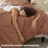 imageBedsure 100 Washed Cotton Duvet Cover Queen Size  Khaki Minimalist Cotton Duvet Cover Linen Like for All Seasons  GentleSoft Plain Simple Bedding Khaki Queen 90quotx90quot36  Slub Mocha Mousse No Comforter