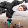 imageBedsure Blanket Hoodie Wearable Blanket for Adults ampamp Kids as Gifts for Women Men Birthday Gifts for Women Mom Girl Sherpa Oversized Hoodie Grey StandardGrey Black