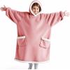 imageBedsure Blanket Hoodie Wearable Blanket for Adults ampamp Kids as Gifts for Women Men Birthday Gifts for Women Mom Girl Sherpa Oversized Hoodie Grey StandardMellow Rose