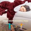 imageBedsure Blanket Hoodie Wearable Blanket for Adults ampamp Kids as Gifts for Women Men Birthday Gifts for Women Mom Girl Sherpa Oversized Hoodie Grey StandardBurgundy