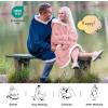 imageBedsure Blanket Hoodie Wearable Blanket for Adults ampamp Kids as Gifts for Women Men Birthday Gifts for Women Mom Girl Sherpa Oversized Hoodie Grey StandardMellow Rose