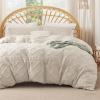 imageBedsure Boho Duvet Cover Queen Size  Grey Breathable ampamp Soft Boho Bedding Machine Washable Comforter Cover for All Seasons Includes 1 Duvet Cover 90quotx90quot with 2 Pillow Shams ampamp Zipper Closure02  Beige No Comforter